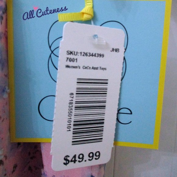 CECE Floral Print Top Size S - Picture 7 of 7